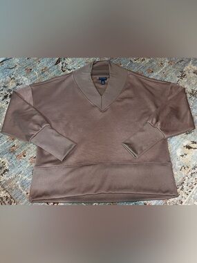 Scoop Women's V-Neck Long Sleeve Pullover